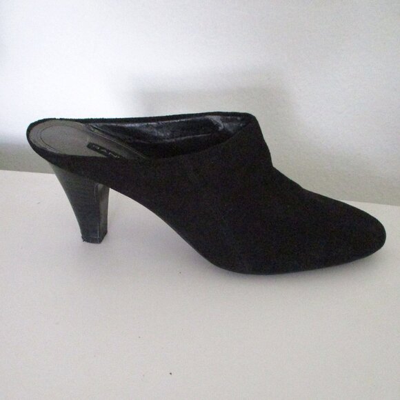 Bandolino "Fulltime" Womens Black Suede Slide w/3" Heel - Size 6.5M - Picture 3 of 9